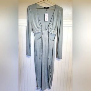 Simplee Apparel Seafoam Green Sexy Cut Out Midi Dress Medium - New With Tags